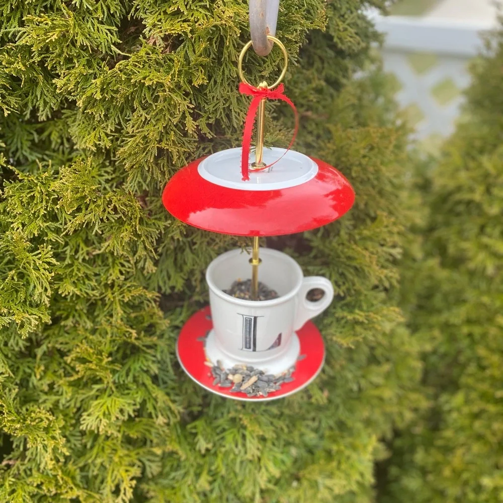 Tea Cup Bird Feeder Garden Ornament Perfect for Mother’s Day
